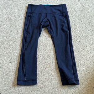Lululemon Athletica Navy Blue Cropped Leggings